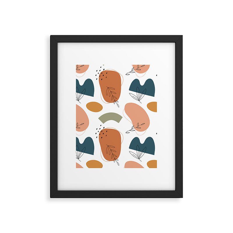 Abstract organic shape art pattern Framed Art Print Gallery Image 6