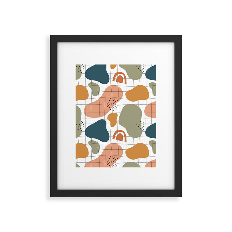 Abstract organic shape art pattern Framed Art Print Gallery Image 6