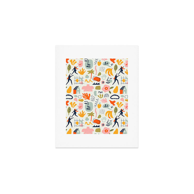 Abstract organic summer nature art pattern Art Print Gallery Image 1