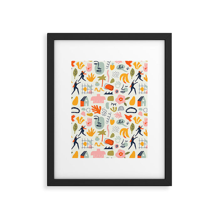Abstract organic summer nature art pattern Framed Art Print Gallery Image 1