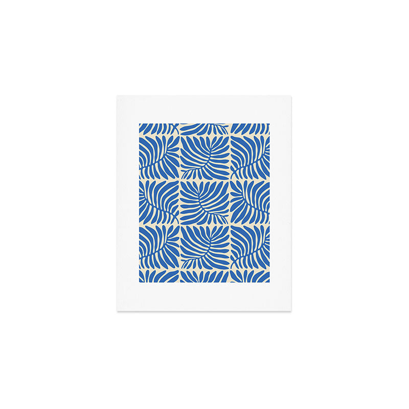 Abstract plant leaf organic shape pattern Art Print Gallery Image 1