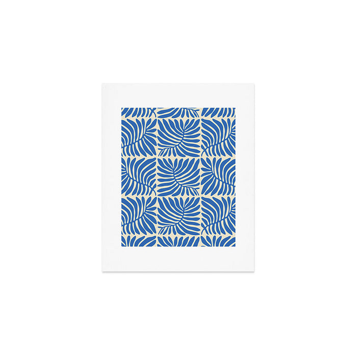 Abstract plant leaf organic shape pattern Art Print Gallery Image 1