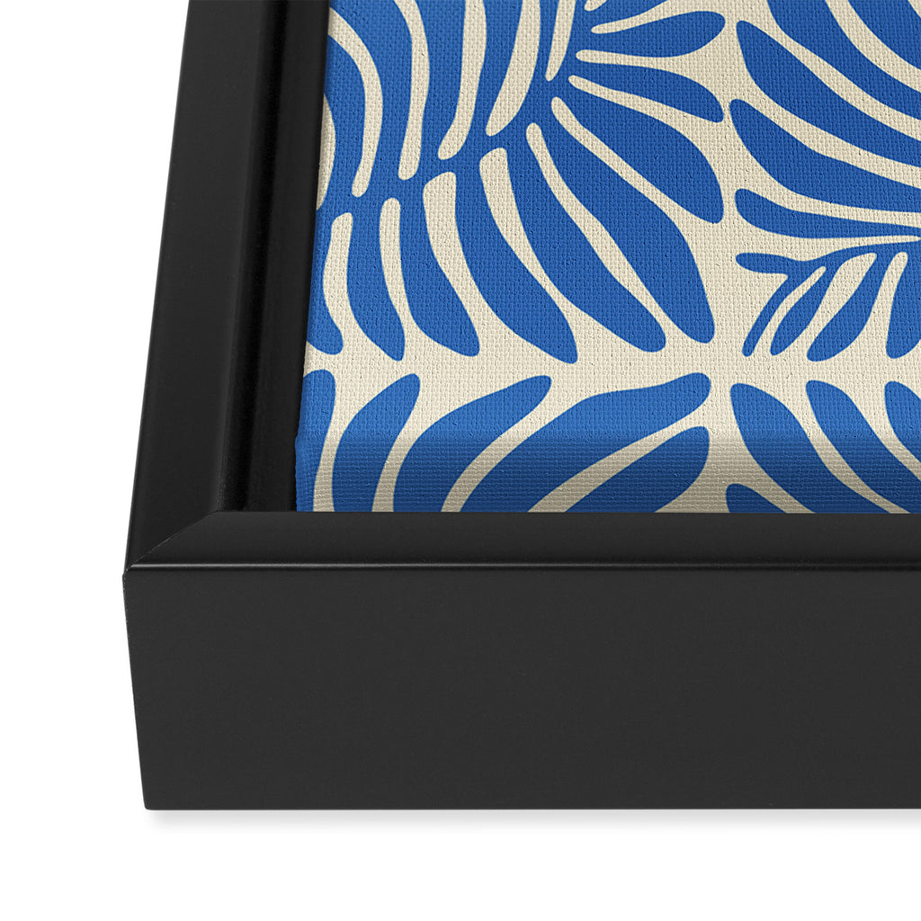 Abstract plant leaf organic shape pattern Framed Canvas Print Gallery Image 3