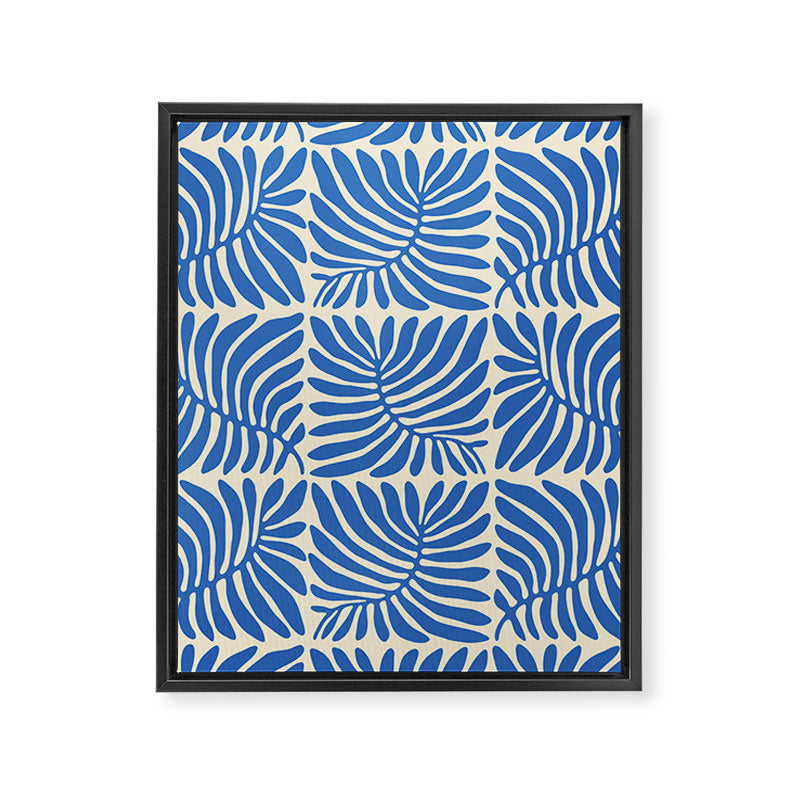 Abstract plant leaf organic shape pattern Framed Canvas Print Gallery Image 8