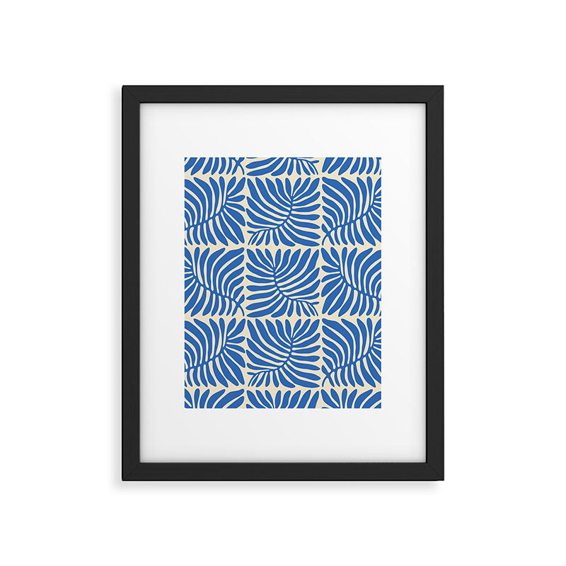 Abstract plant leaf organic shape pattern Framed Art Print Gallery Image 6