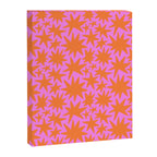Abstract retro pink star shape pattern Canvas Print Gallery Image 8