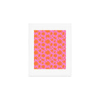Abstract retro pink star shape pattern Art Print Gallery Image 1