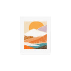 Abstract sunset mountain landscape painting art print Art Print Gallery Image 1