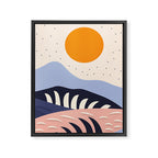  Abstract sunset mountain nature landscape art	 Framed Canvas Print Gallery Image 6