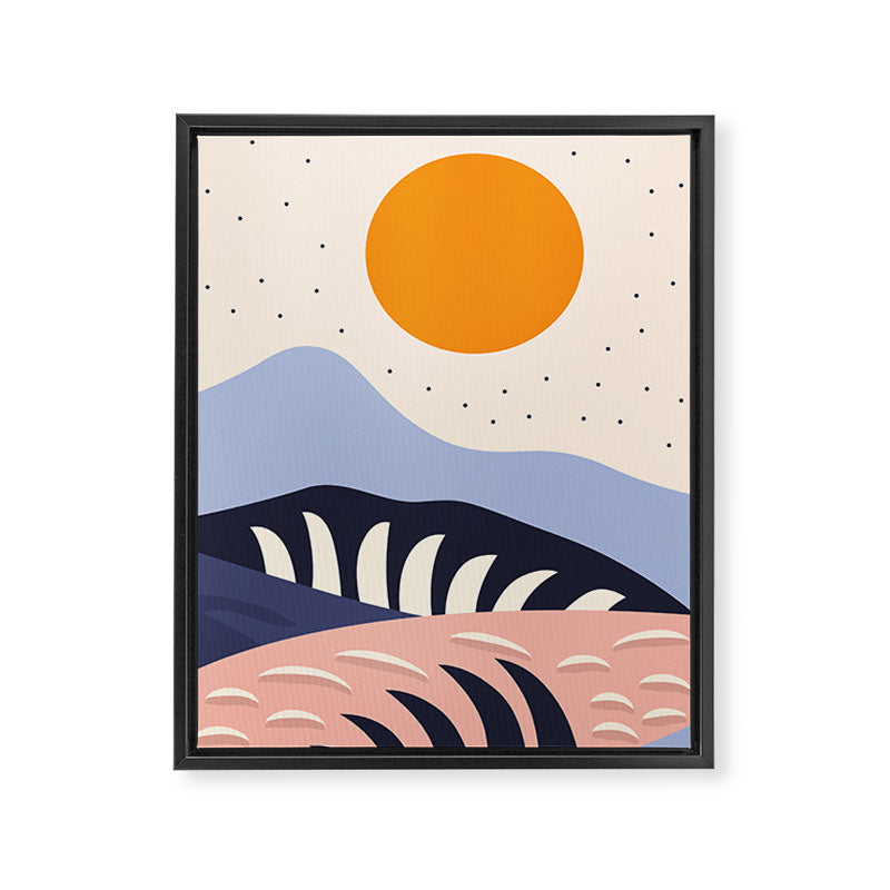  Abstract sunset mountain nature landscape art	 Framed Canvas Print Gallery Image 6