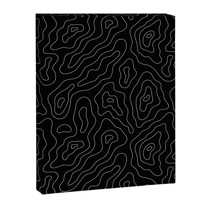 Abstract topography map line art pattern Canvas Print Gallery Image 1