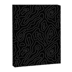 Abstract topography map line art pattern Canvas Print Gallery Image 8