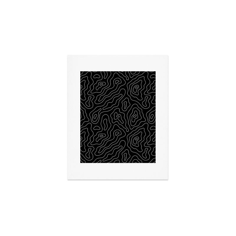Abstract topography map line art pattern Art Print Gallery Image 1