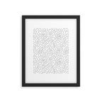 Abstract topography map line art pattern Framed Art Print Gallery Image 6