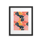 Abstract vintage flower art pattern Framed Art Print Gallery Image 6