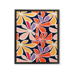 Abstract vintage flower art pattern Framed Canvas Print Gallery Image 8