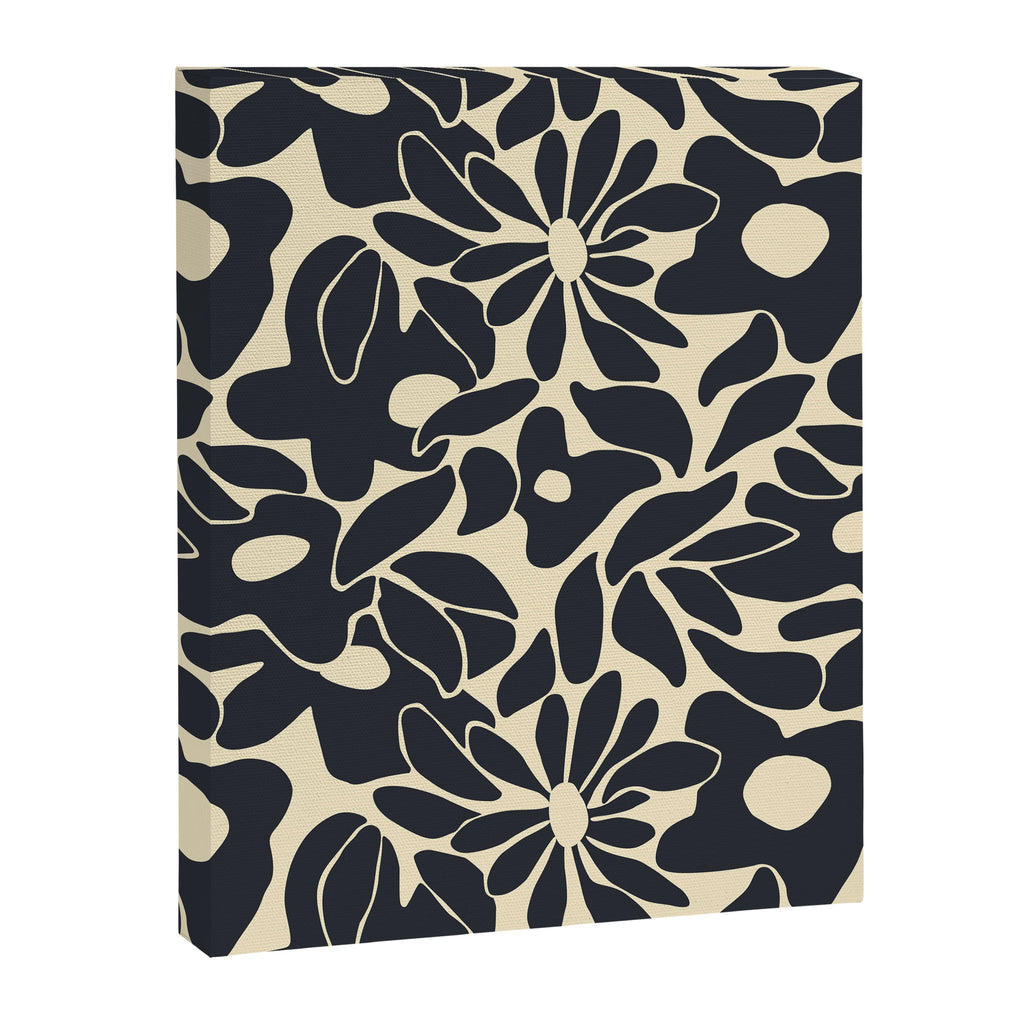 Abstract vintage flower art pattern Canvas Print Gallery Image 8