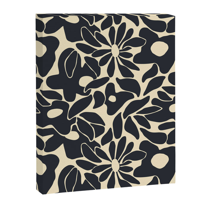 Abstract vintage flower art pattern Canvas Print Gallery Image 1