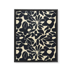 Abstract vintage flower art pattern Framed Canvas Print Gallery Image 8