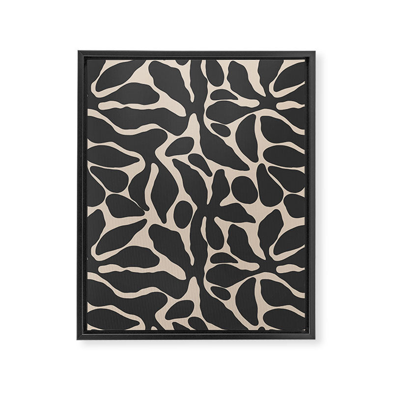 Abstract vintage flower art pattern Framed Canvas Print Gallery Image 8