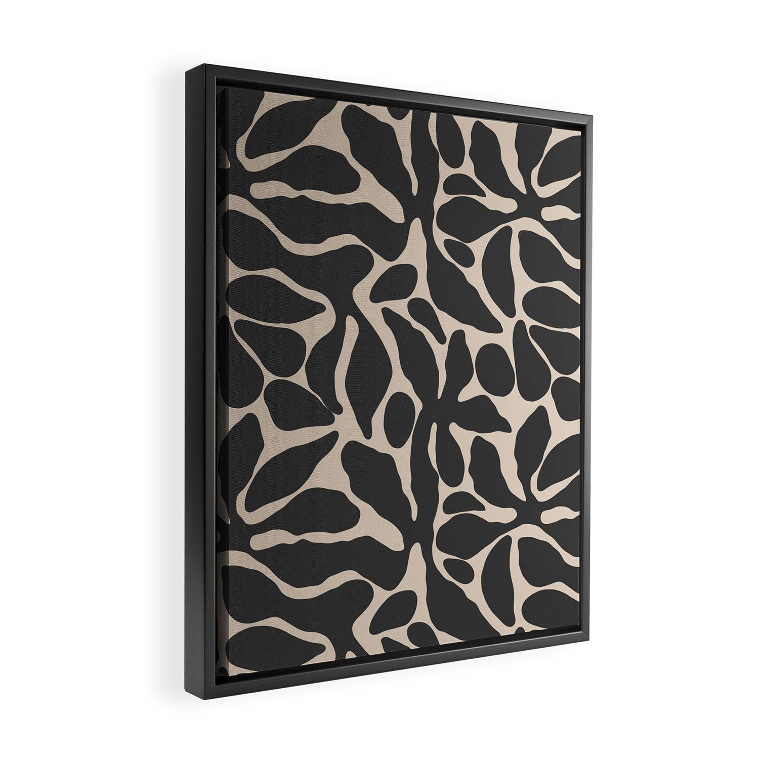 Abstract vintage flower art pattern Framed Canvas Print Gallery Image 2
