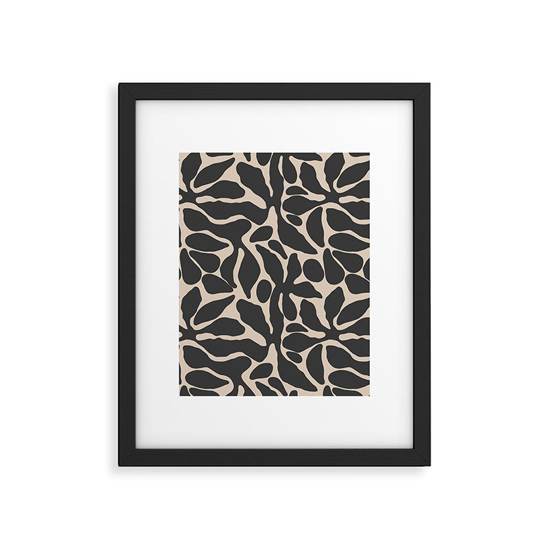 Abstract vintage flower art pattern Framed Art Print Gallery Image 6