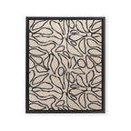 Abstract vintage flower art pattern Framed Canvas Print Gallery Image 8