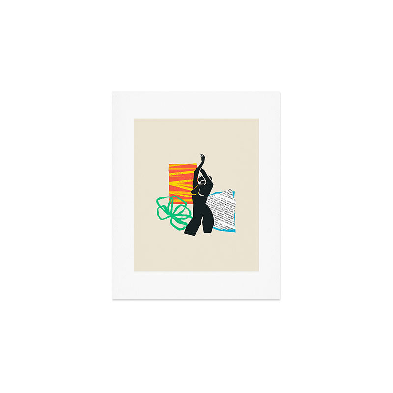 Abstract women body collage art illustration Art Print Gallery Image 1
