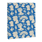 Ancient blue greek statue doodle pattern Canvas Print Gallery Image 8
