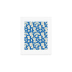 Ancient blue greek statue doodle pattern Art Print Gallery Image 1