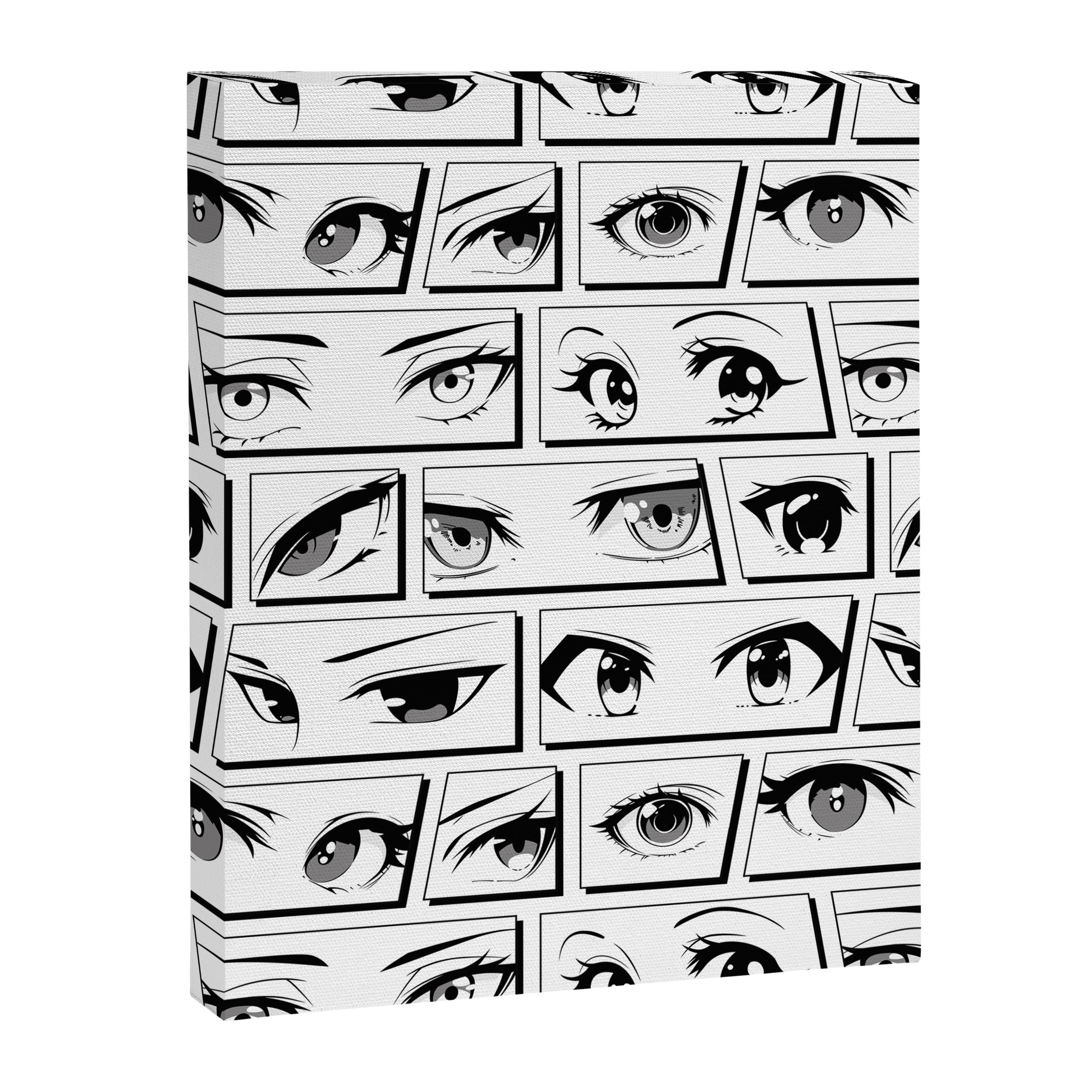 Anime eye cartoon comic art pattern Canvas Print Gallery Image 8