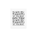 Anime eye cartoon comic art pattern Art Print Gallery Image 1