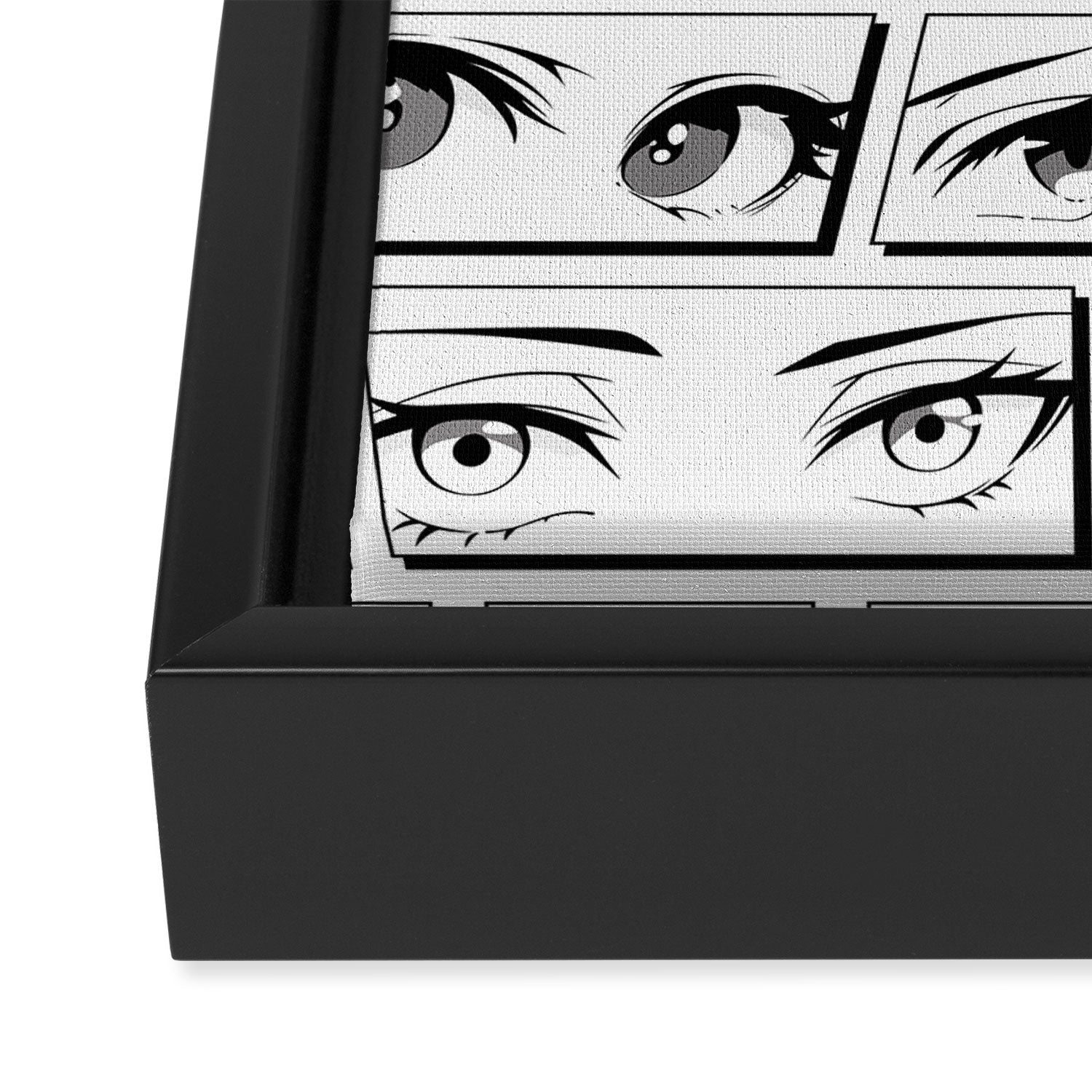 Anime eye cartoon comic art pattern Framed Canvas Print Gallery Image 3