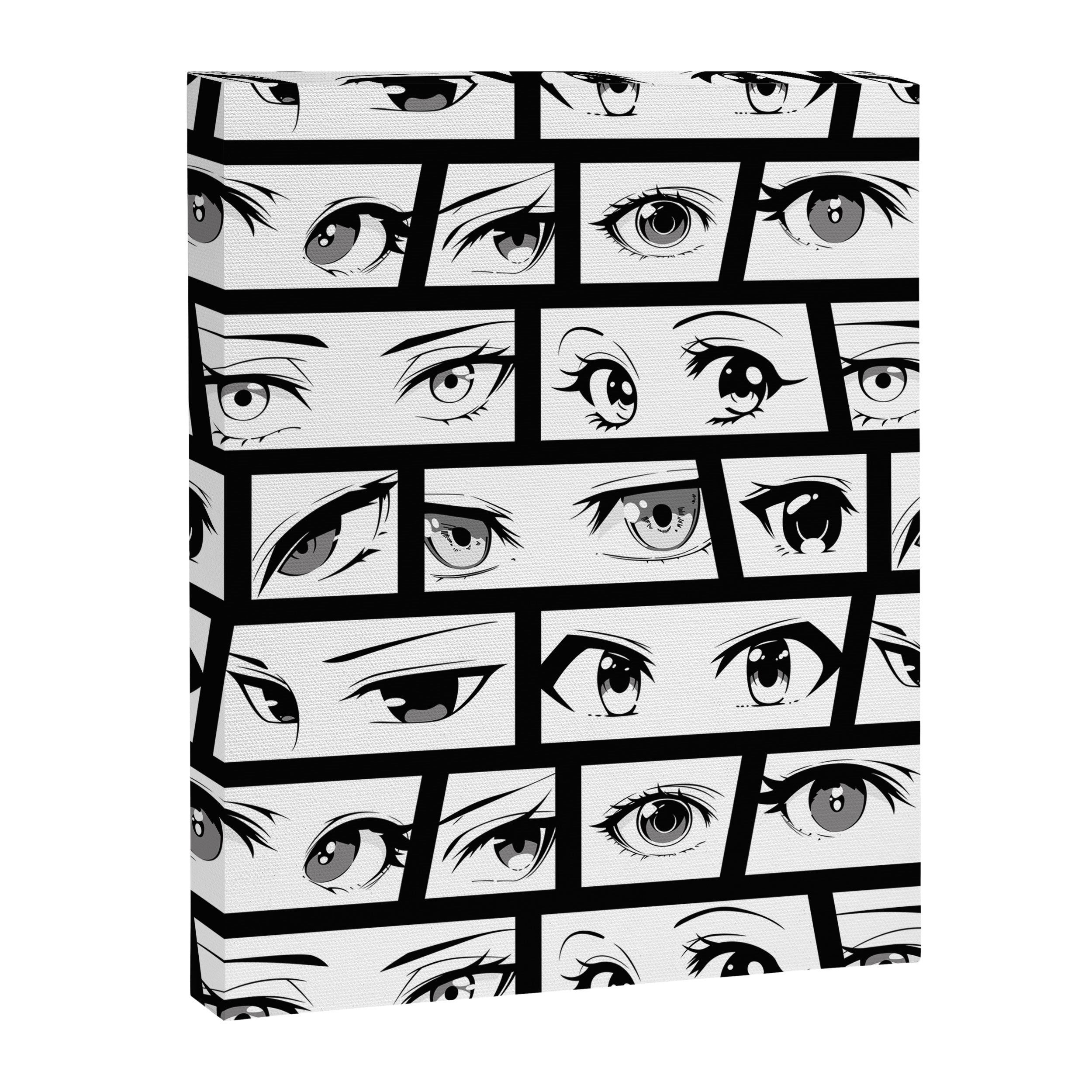 Anime eye cartoon comic art pattern Canvas Print Gallery Image 8