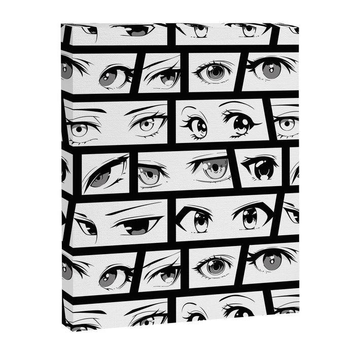 Anime eye cartoon comic art pattern Canvas Print Gallery Image 1
