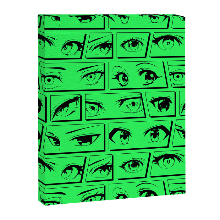 Anime eye cartoon comic art pattern Canvas Print Gallery Image 1