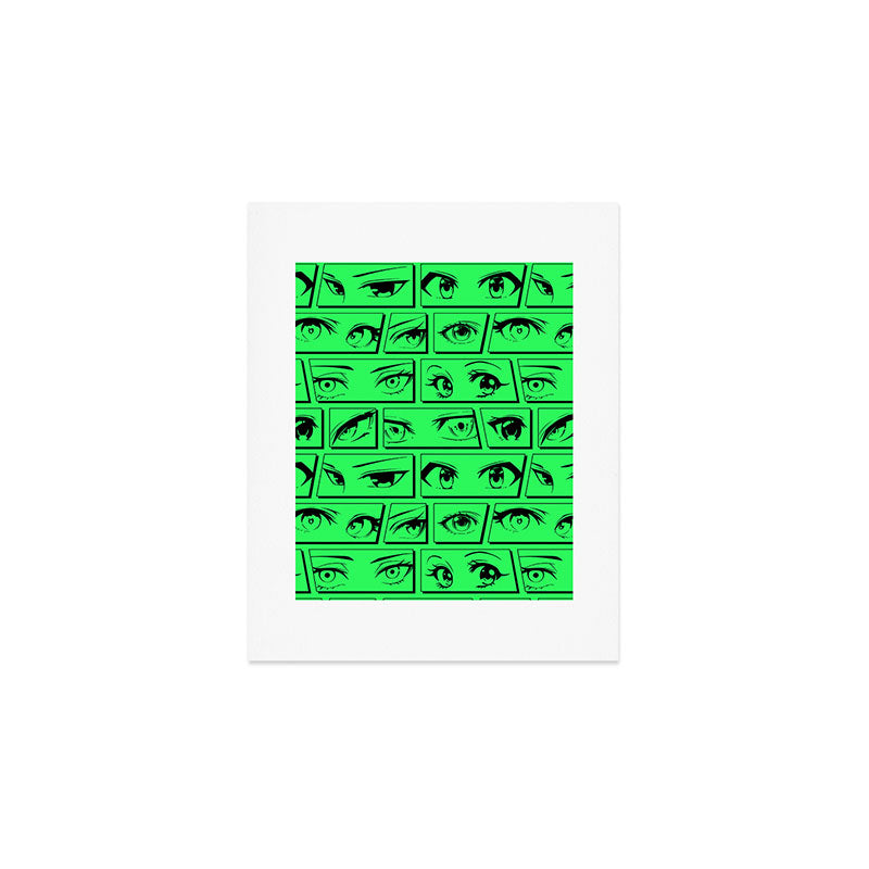 Anime eye cartoon comic art pattern Art Print Gallery Image 1