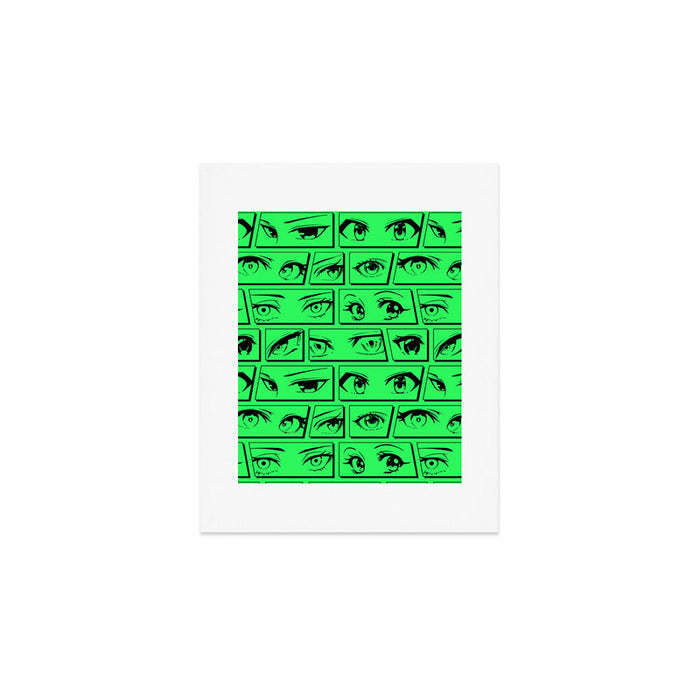 Anime eye cartoon comic art pattern Art Print Gallery Image 1
