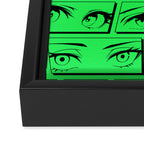 Anime eye cartoon comic art pattern Framed Canvas Print Gallery Image 3