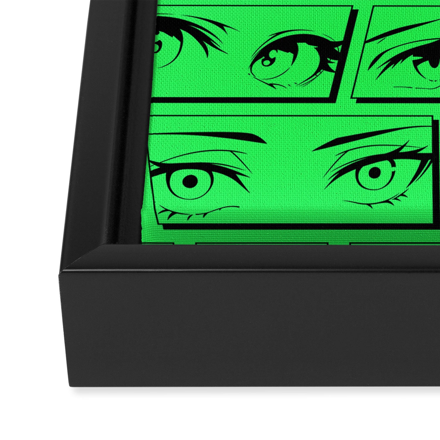 Anime eye cartoon comic art pattern Framed Canvas Print Gallery Image 3
