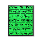 Anime eye cartoon comic art pattern Framed Canvas Print Gallery Image 8