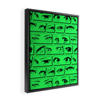 Anime eye cartoon comic art pattern Framed Canvas Print Gallery Image 2