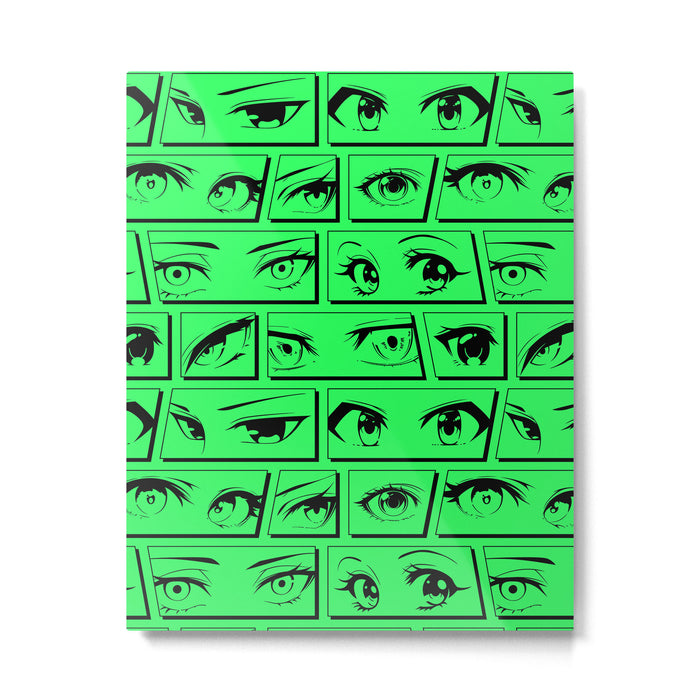 Anime eye cartoon comic art pattern Metal Print Gallery Image 1