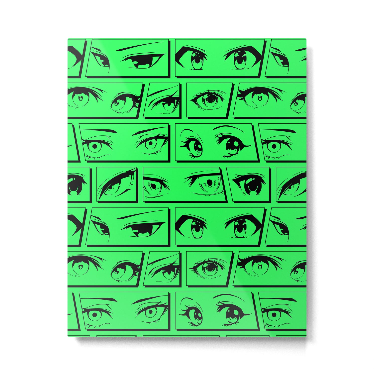 Anime eye cartoon comic art pattern Metal Print Gallery Image 6