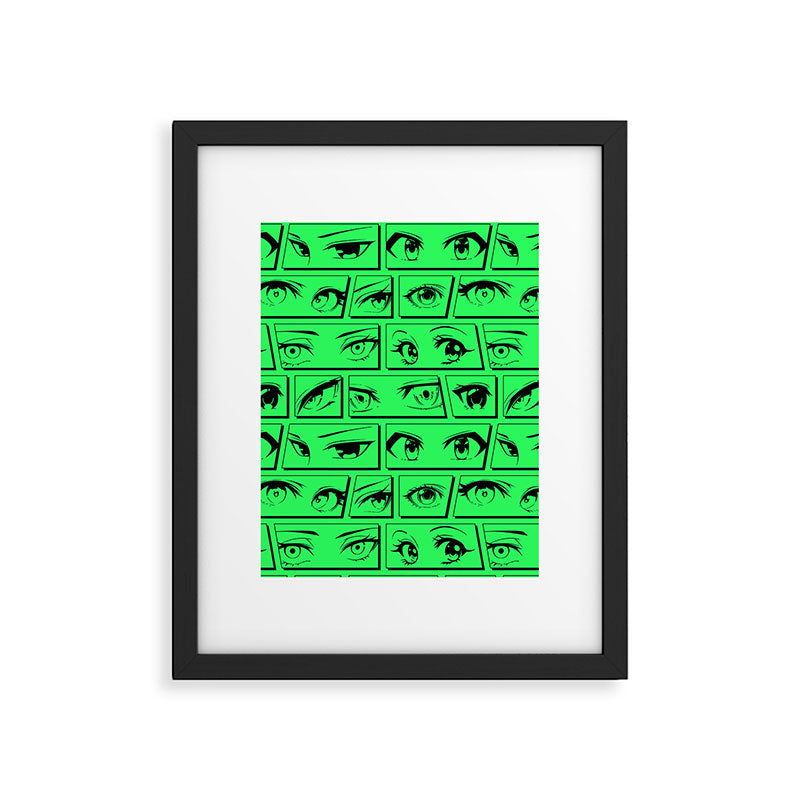 Anime eye cartoon comic art pattern Framed Art Print Gallery Image 6