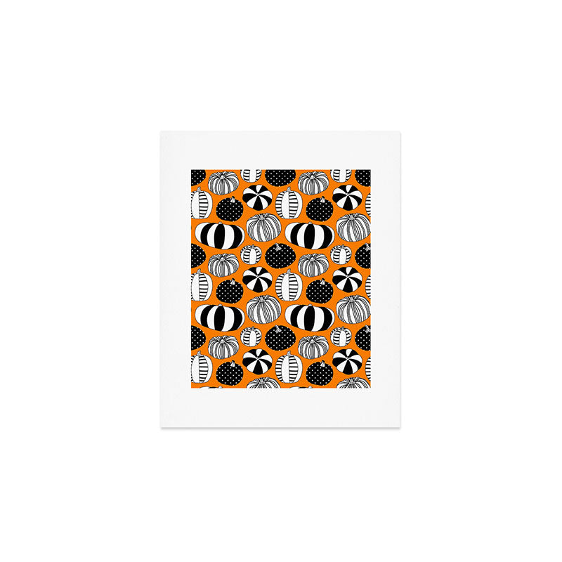 Autumn pumpkin harvest art pattern Art Print Gallery Image 1