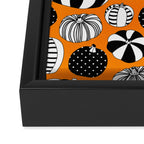 Autumn pumpkin harvest art pattern Framed Canvas Print Gallery Image 3