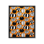 Autumn pumpkin harvest art pattern Framed Canvas Print Gallery Image 8