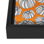 Autumn pumpkin vegetable art pattern Framed Canvas Print Gallery Image 3
