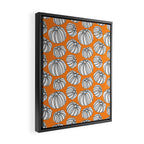 Autumn pumpkin vegetable art pattern Framed Canvas Print Gallery Image 2